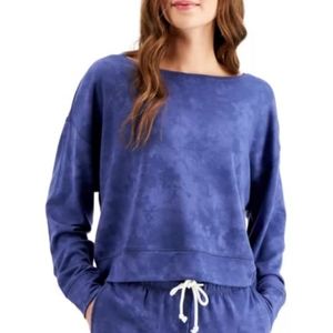 NWT Jenni  sleep lounge top sweatshirt sailors delight. Dark Blue choose